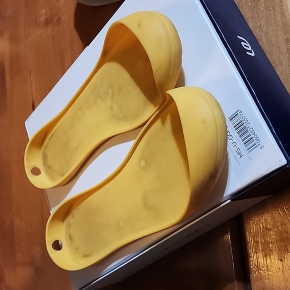 Mahabis summer slippers gray with yellow sz EU 38 us 8 - Picture 6 of 11